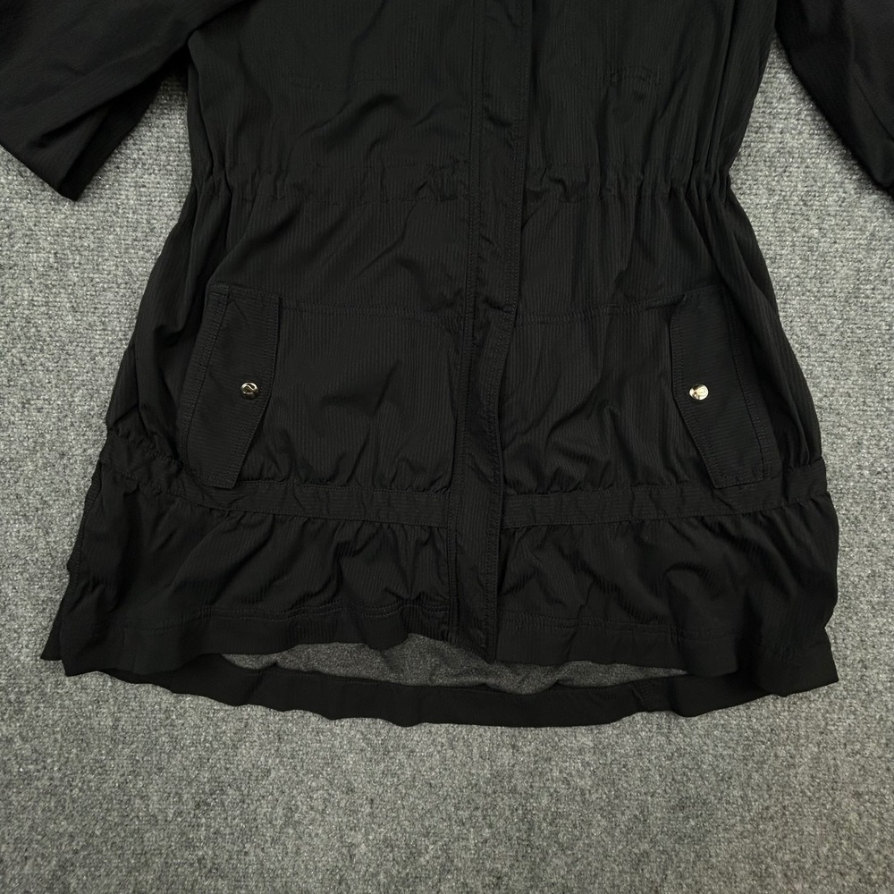 Lululemon Apres Practice Jacket Womens‎ 6 Black Hooded Drawstring Waist Anorak - Picture 4 of 13